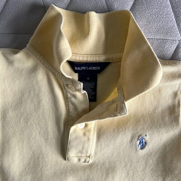 Ralph Lauren Girls Corn Yellow Short-Sleeve Tennis Style Polo Dress Size 4 - Picture 3 of 8